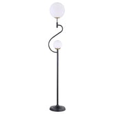 Orleans Furniture - Coaster - Dacki 69-inch Dual Spherical Bulb Metal Floor Lamp Black - 920243