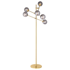 Orleans Furniture - Coaster - Exline 62-inch Molecular Smoked Orb Metal Floor Lamp Gold - 920248