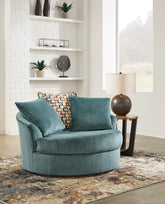 Orleans Furniture - Ashley Furniture - Laylabrook Living Room - Oversized Swivel Accent Chair / Teal - 9220621