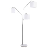 Orleans Furniture - Coaster - Jirou 84-inch Drum Shade Tree Floor Lamp Satin Nickel - 923238