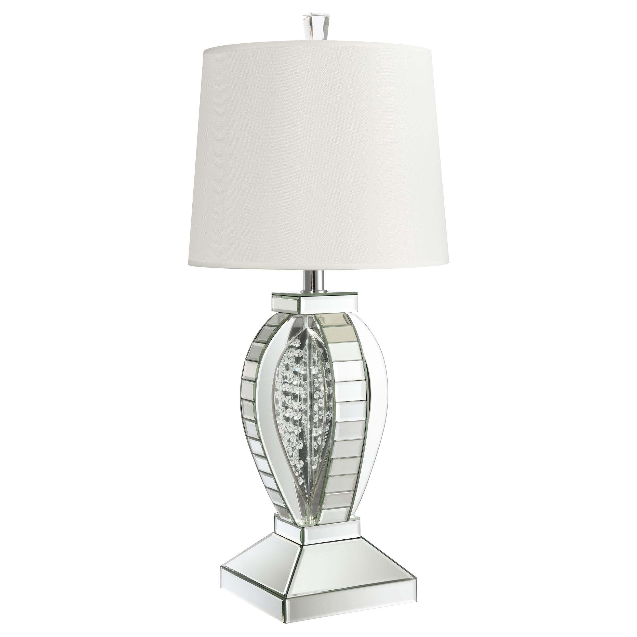 Orleans Furniture - Coaster - Klein 31-inch Empire Mirrored Acrylic Table Lamp Silver - 923287