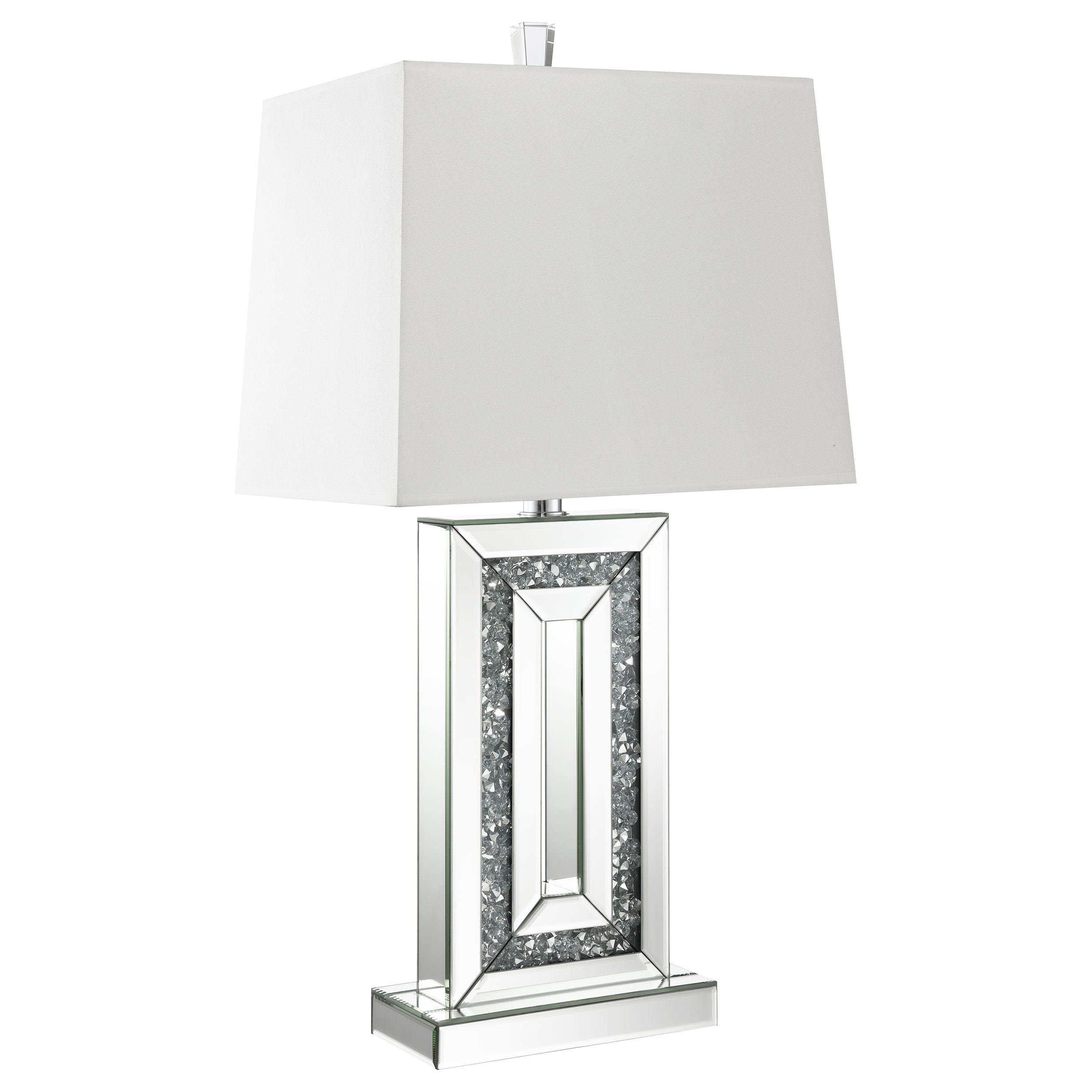 Orleans Furniture - Coaster - Ayelet 30-inch Tapered Shade Mirrored Table Lamp Silver - 923288