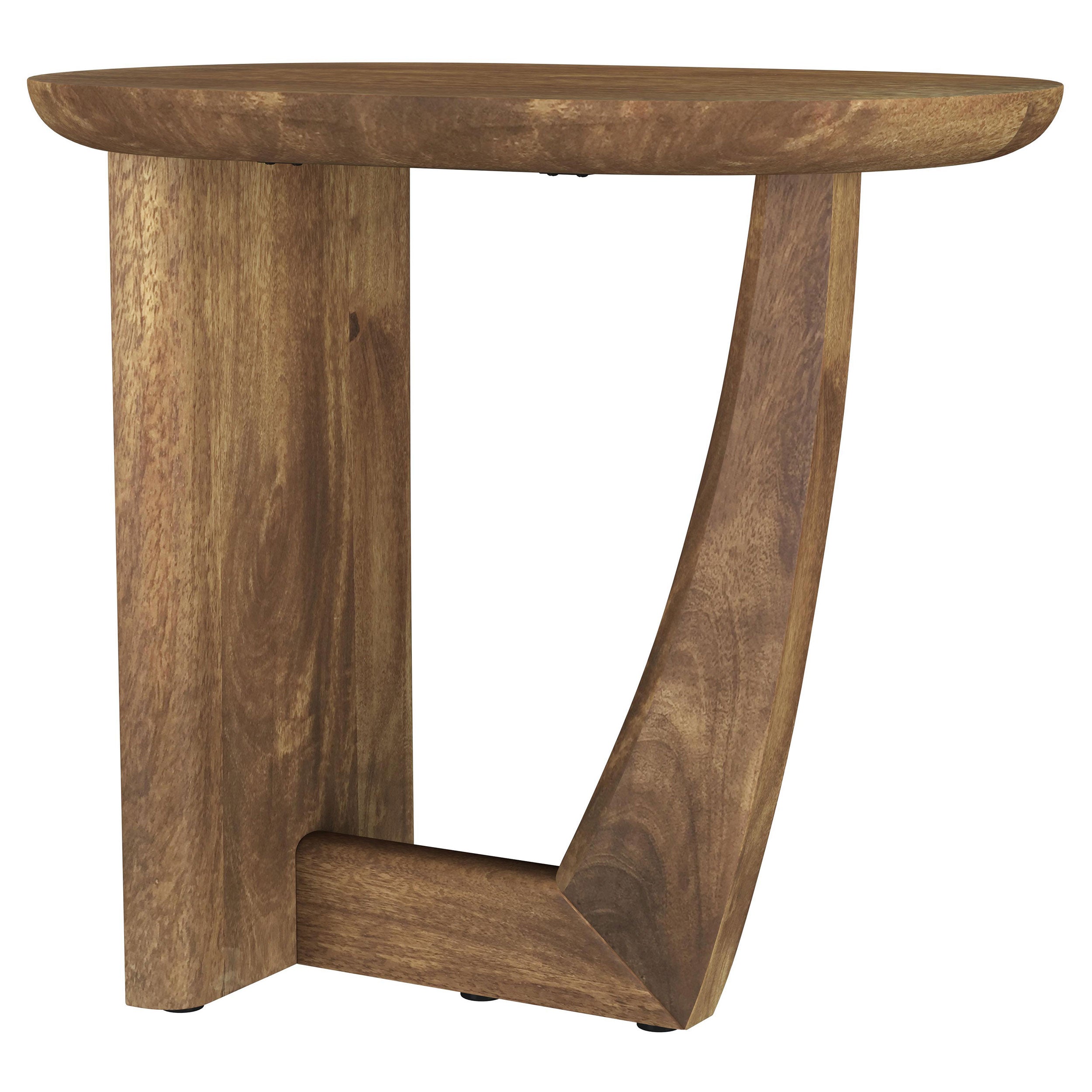 Orleans Furniture - Coaster - Fletcher Oval Solid Mango Wood Accent Side Table Brown - 930029
