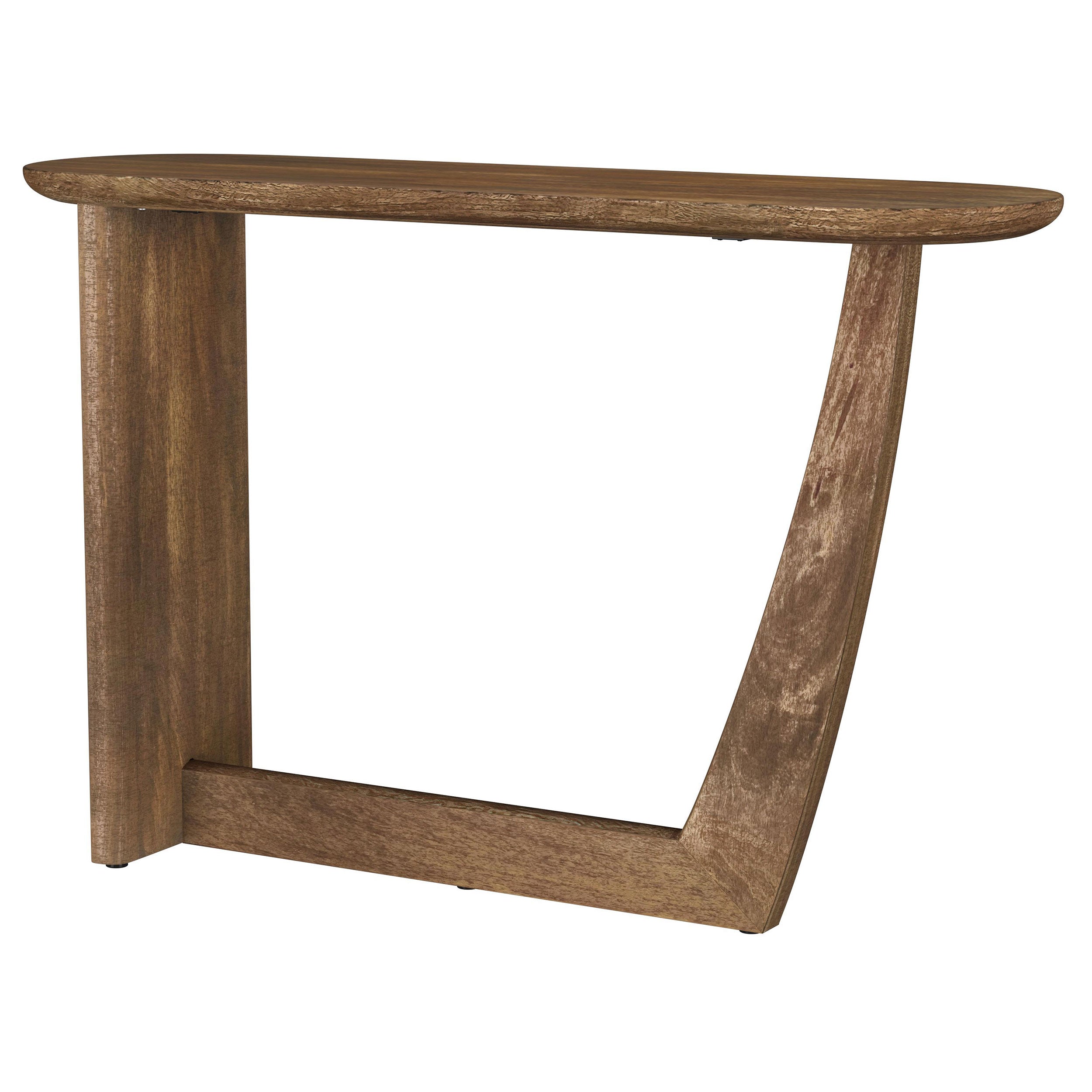 Orleans Furniture - Coaster - Fletcher Oval Solid Mango Wood Entryway Console Table Brown - 930030