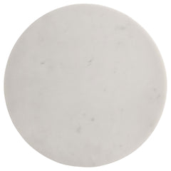 Colette Round Marble Top Side Table White and Dark Grey