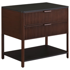 Orleans Furniture - Coaster - Zimmerlee 2-drawer Side Table with Shelf Rust Brown - 930221