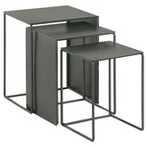 Orleans Furniture - Coaster - Imez 3-piece Rectangular Metal Nesting Table Set Grey - 930250