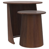 Orleans Furniture - Coaster - Yency 2-piece Round Mango Wood Nesting Table Set Dark Brown Mango - 930330