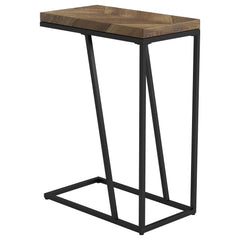 Orleans Furniture - Coaster - Sergio Engineered Wood C-Shaped Side Table Rustic Tobacco - 931147