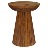 Orleans Furniture - Coaster - Aureo Round Solid Wood Accent Side Table Wild Honey - 931155