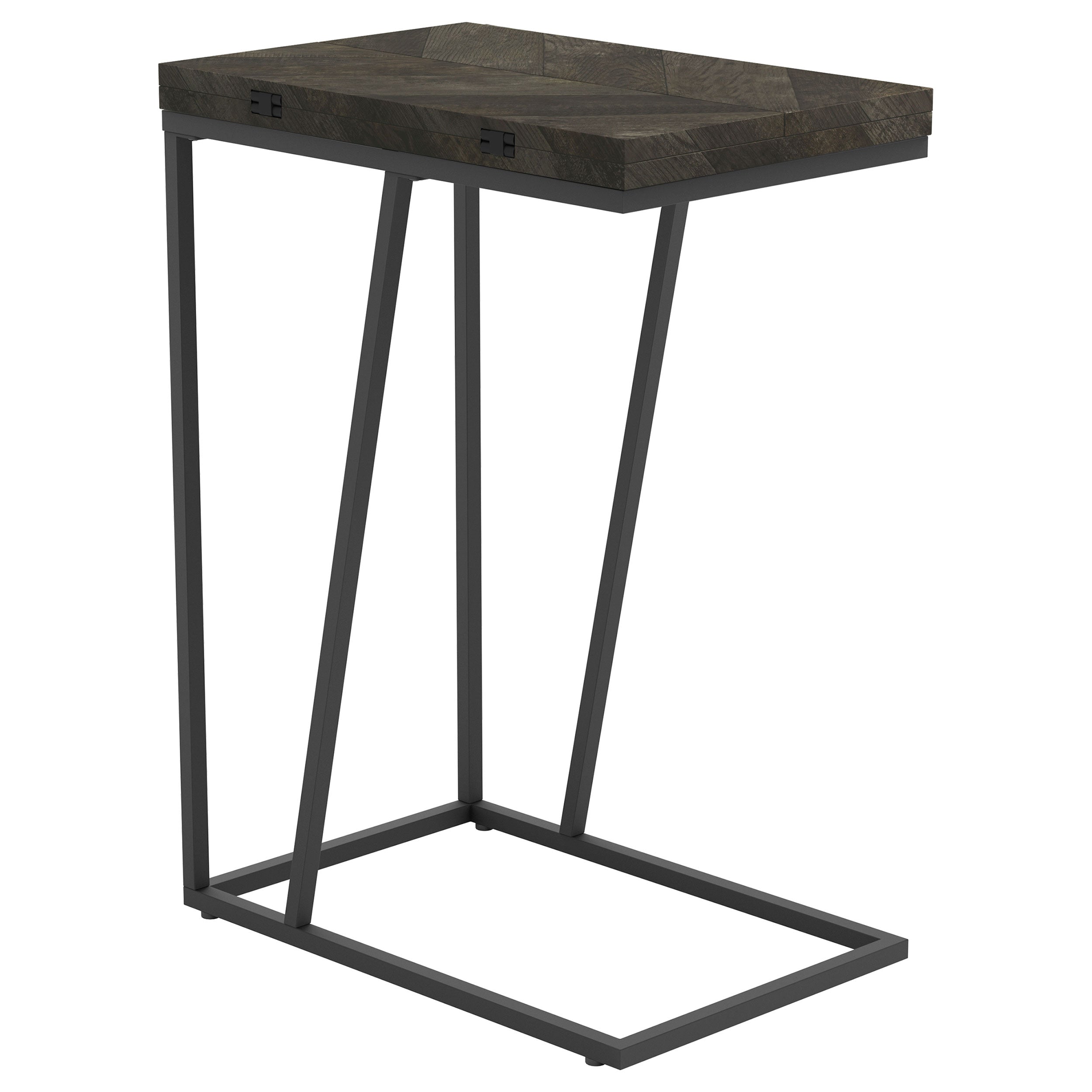 Orleans Furniture - Coaster - Carly Expandable Engineered Wood C-Shaped Side Table Grey - 931156