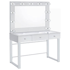 Orleans Furniture - Coaster - Umbridge 3-drawer Vanity Set with Lighting Chrome and White - 935934