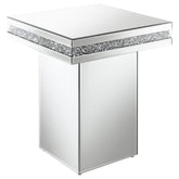 Orleans Furniture - Coaster - Elora Square Mirrored Accent Side Table Silver - 936137