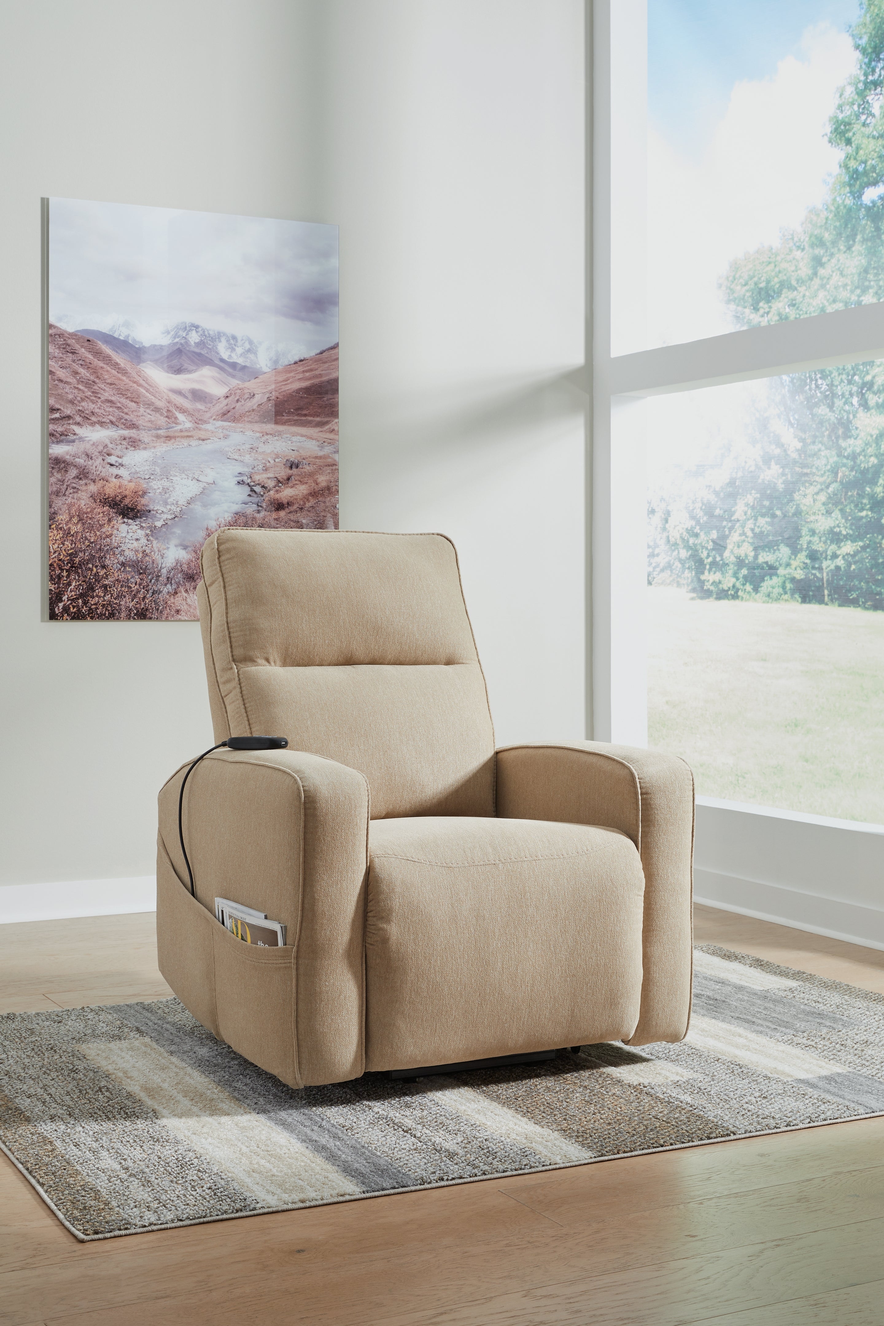 Orleans Furniture - Ashley Furniture - Starganza Living Room - Power Lift Recliner / Taupe - 9370312