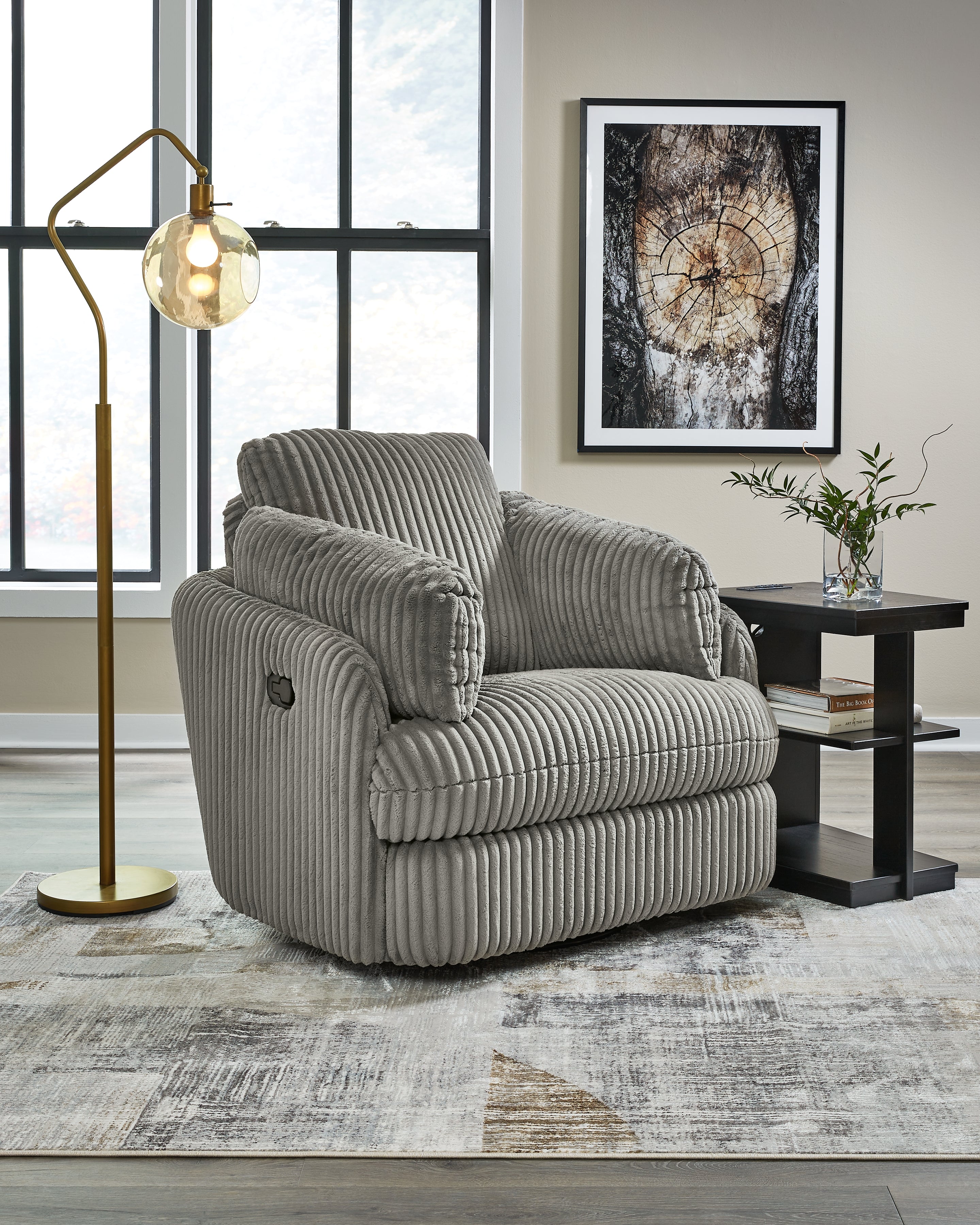 Orleans Furniture - Ashley Furniture - Tie-Breaker Living Room - Swivel Glider Recliner / Ivory - 9490261