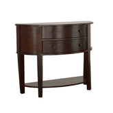 Orleans Furniture - Coaster - Diane 2-drawer Demilune Entryway Console Table Cappuccino - 950156