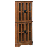 Orleans Furniture - Coaster - Coreosis 4-door Wood Corner Curio Cabinet Golden Brown - 950185