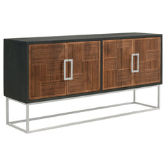 Orleans Furniture - Coaster - Borman 4-door Wood Accent Cabinet Walnut and Black - 950331