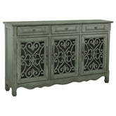 Orleans Furniture - Coaster - Madeline 3-drawer Scrollwork Accent Cabinet Antique Green - 950357