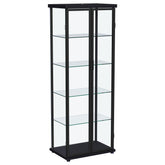 Orleans Furniture - Coaster - Aero 4-shelf Display Curio Cabinet with LED Lighting Black - 950400
