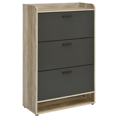 Orleans Furniture - Coaster - Denia 3-tier Engineered Wood Shoe Cabinet Grey - 950404
