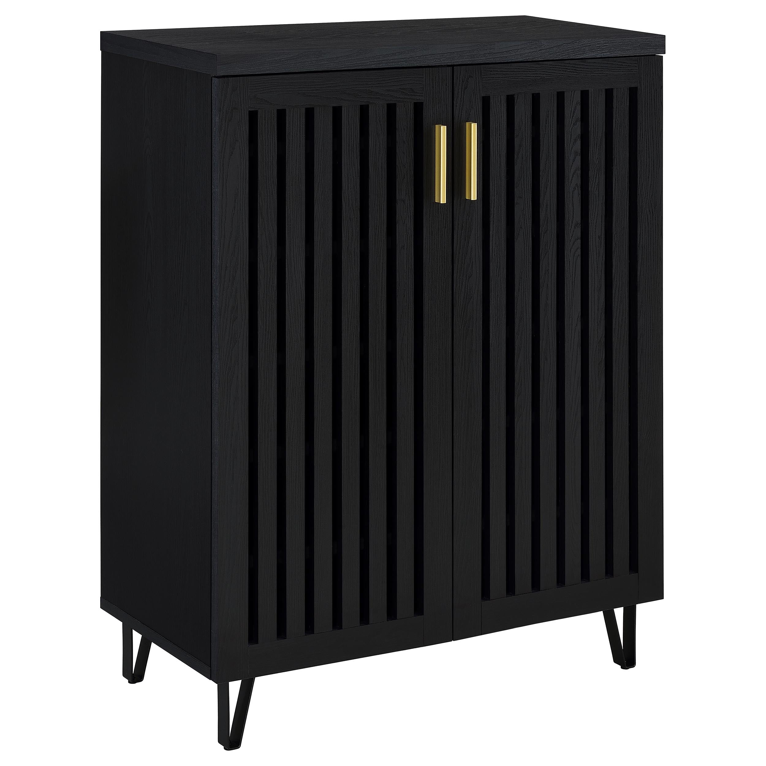 Orleans Furniture - Coaster - Brixton 2-door Entryway Shoe Storage Cabinets Black - 950422