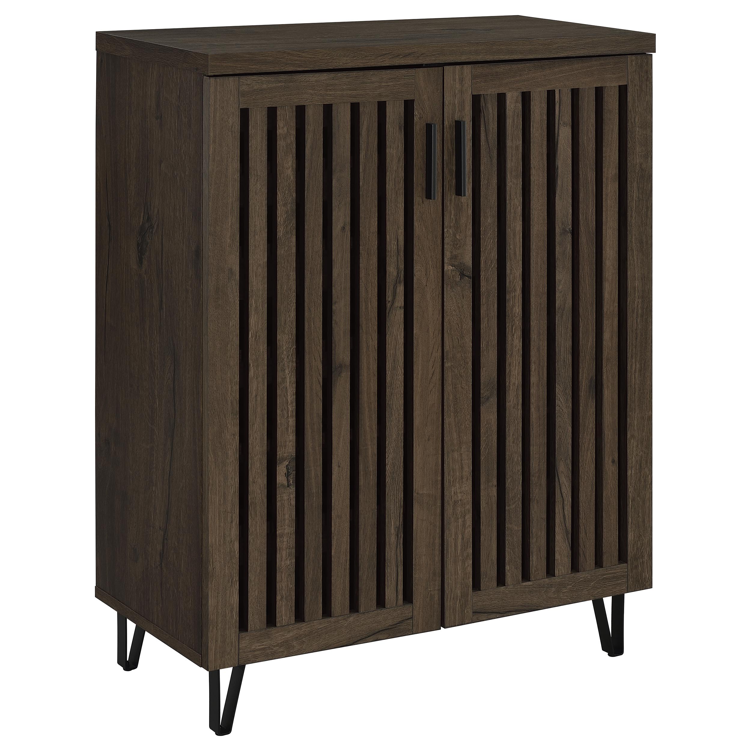 Orleans Furniture - Coaster - Brixton 2-door Entryway Shoe Storage Cabinets Smoked Oak - 950423