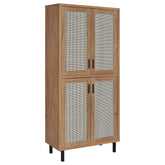 Orleans Furniture - Coaster - Teller 80-inch 4-door Tall Shoe Storage Cabinet Natural Oak - 950440