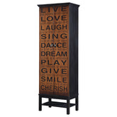Orleans Furniture - Coaster - Lovegood 2-door Wood Tall Storage Cabinet Black and Brown - 950731