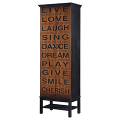 Orleans Furniture - Coaster - Lovegood 2-door Wood Tall Storage Cabinet Black and Brown - 950731