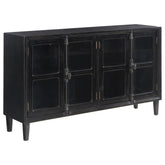 Orleans Furniture - Coaster - Sylvia 4-door Wood Lattice Accent Storage Cabinet Black - 950780