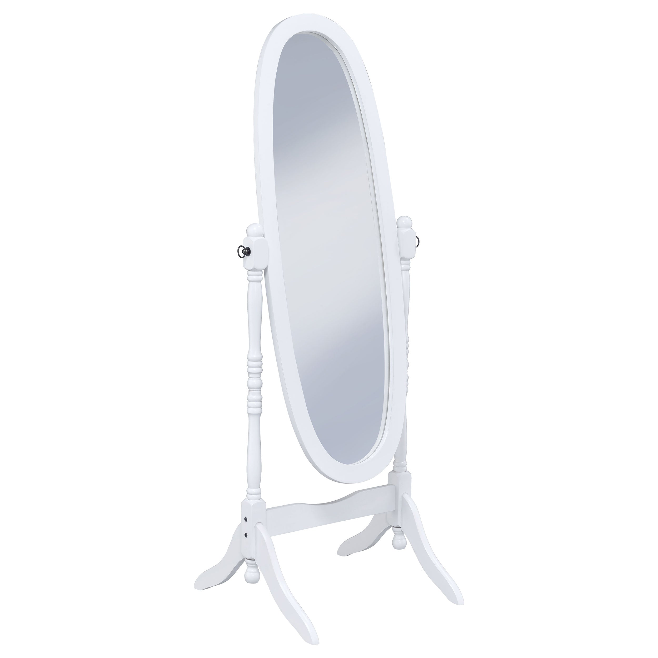 Orleans Furniture - Coaster - Foyet Wood Adjustable Full Length Cheval Mirror White - 950802