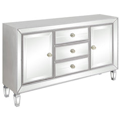 Orleans Furniture - Coaster - Leticia 3-drawer Mirrored Storage Accent Cabinet Silver - 950825
