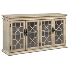 Orleans Furniture - Coaster - Kiara 4-door Wood Lattice Storage Accent Cabinet Light Honey - 950858