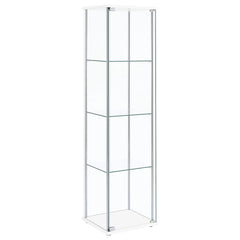 Orleans Furniture - Coaster - Bellatrix 4-shelf Clear Glass Curio Cabinet White - 951072