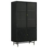Orleans Furniture - Coaster - Santiago 4-door Metal Tall Storage Cabinet Matte Black - 951134