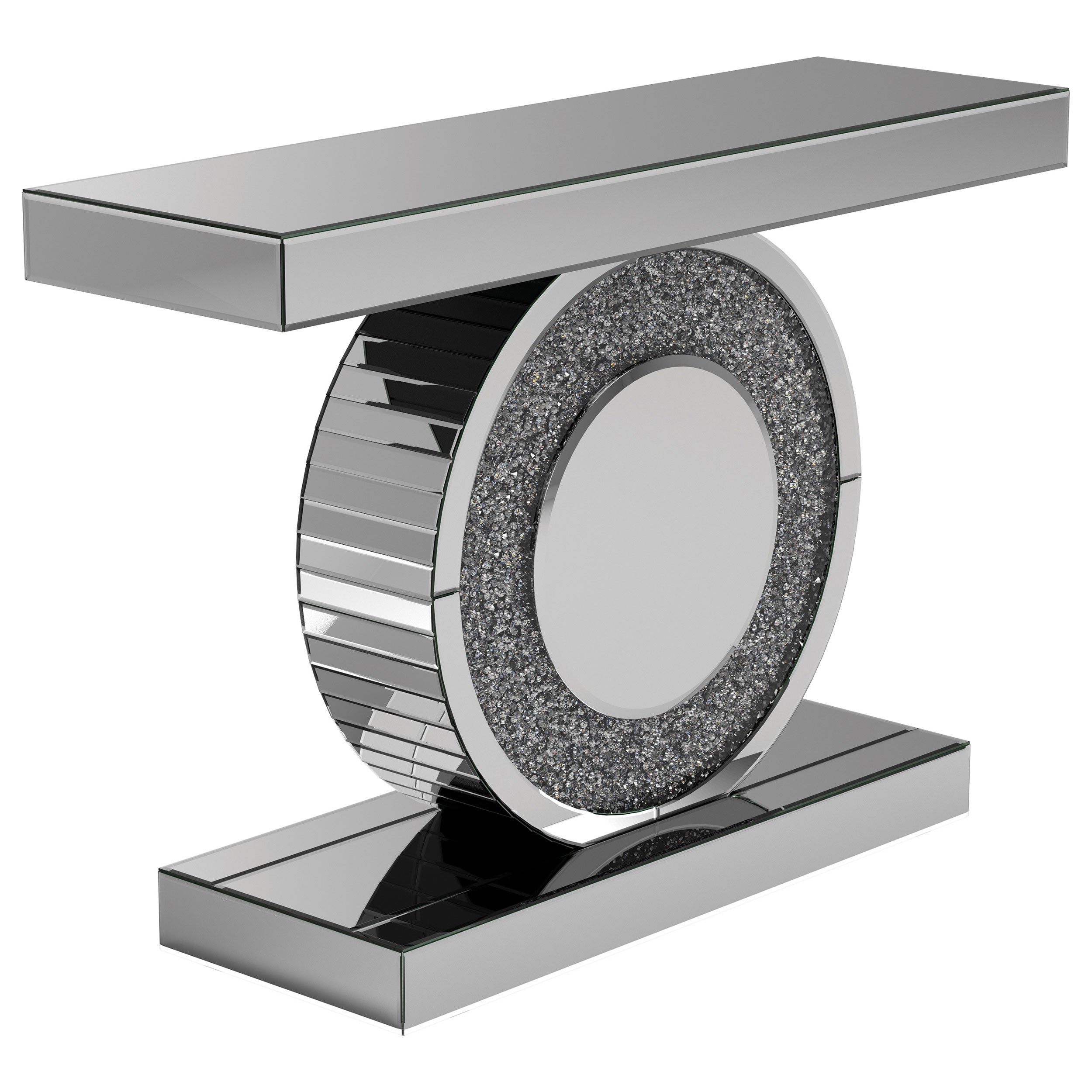 Orleans Furniture - Coaster - Bergenia LED Mirrored Entryway Sofa Console Table Silver - 951745