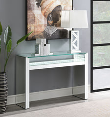 Edna Mirrored Console Table LED Lighting Silver
