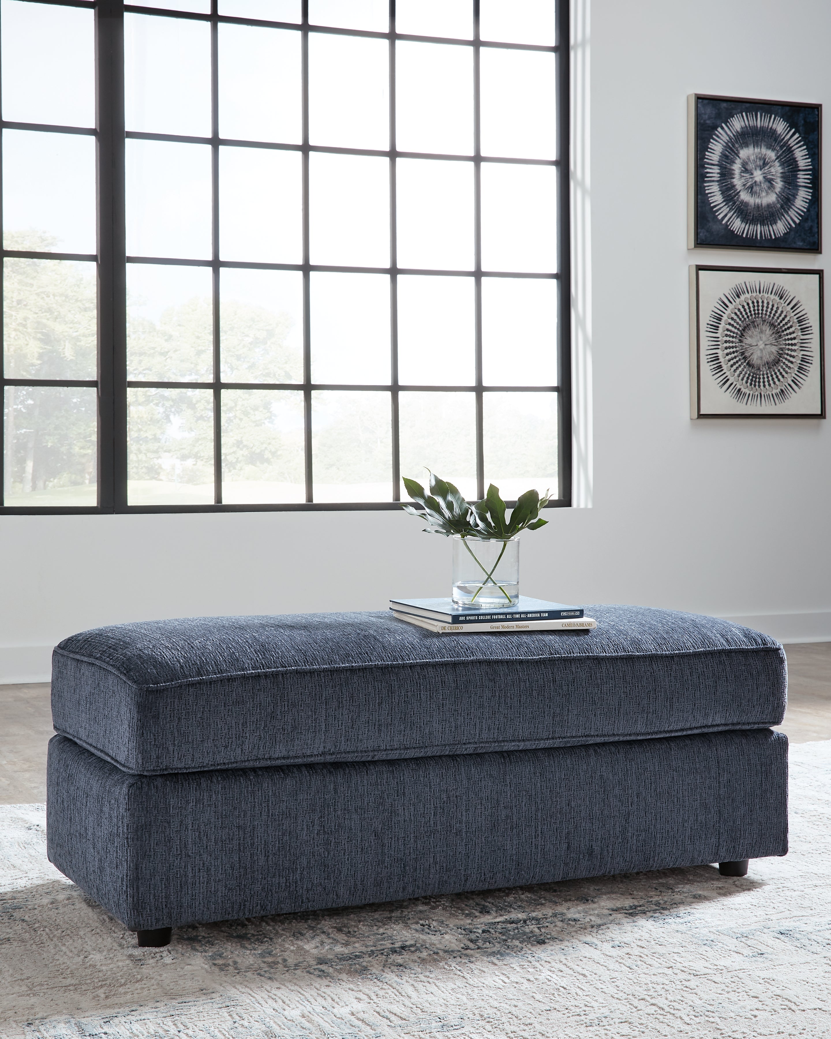 Orleans Furniture - Ashley Furniture - Albar Place Living Room - Oversized Accent Ottoman / Cobalt - 9530208
