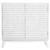 Orleans Furniture - Coaster - Gambon 2-door Wood Honeycomb Pattern Accent Cabinet White - 953401
