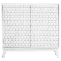 Orleans Furniture - Coaster - Gambon 2-door Wood Honeycomb Pattern Accent Cabinet White - 953401