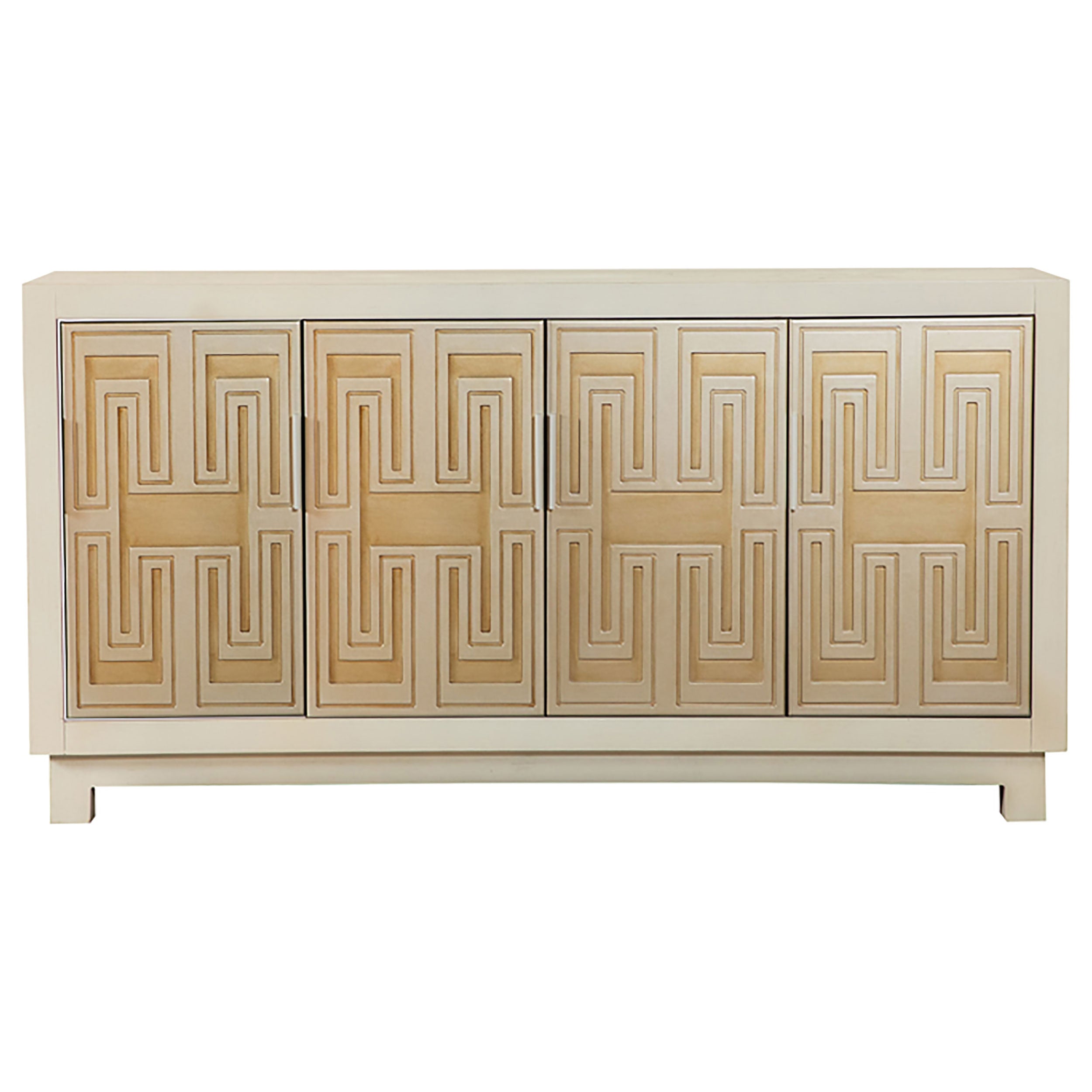 Orleans Furniture - Coaster - Voula 4-door Wood Accent Storage Cabinet White and Gold - 953416