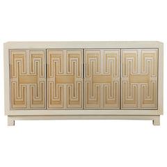 Orleans Furniture - Coaster - Voula 4-door Wood Accent Storage Cabinet White and Gold - 953416