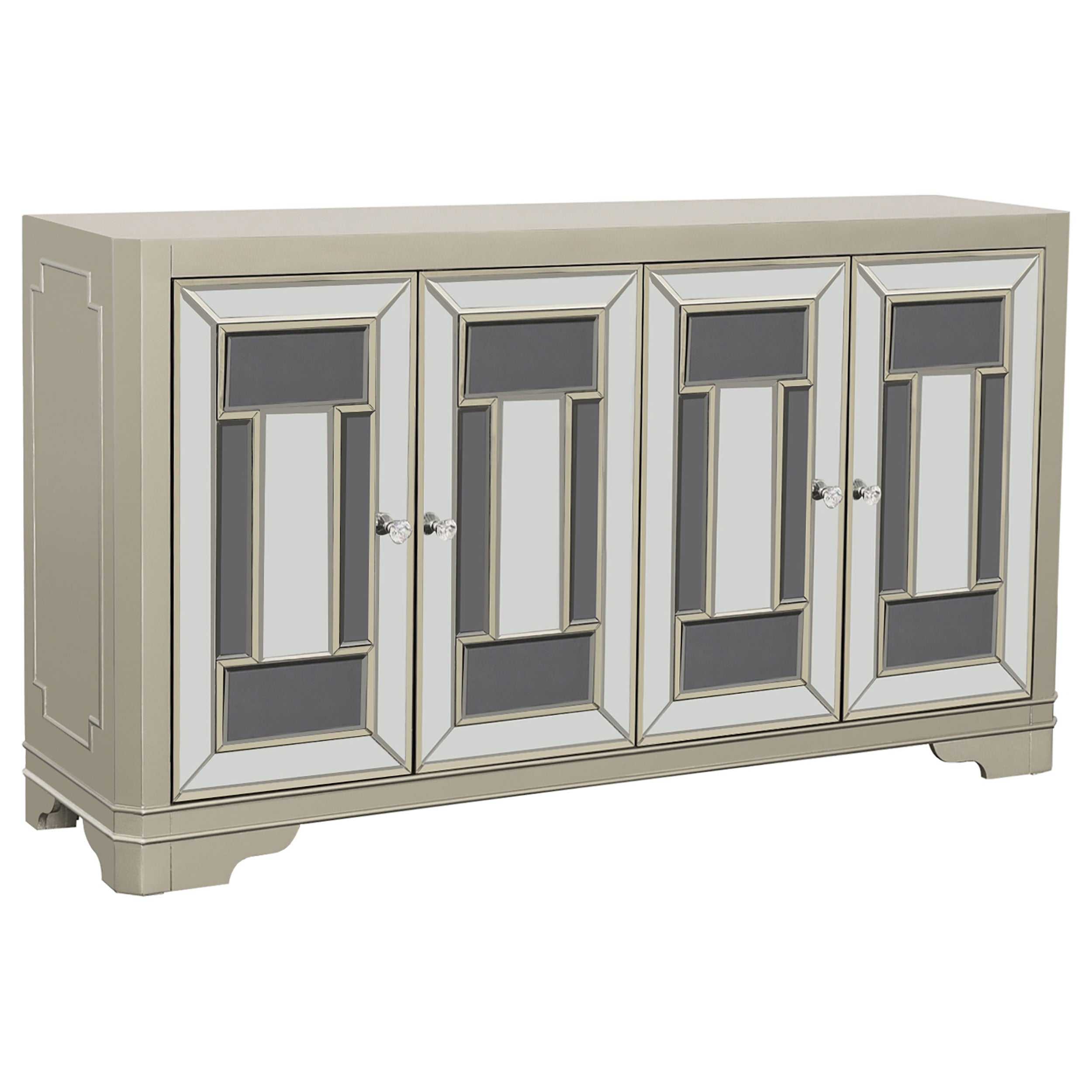 Orleans Furniture - Coaster - Toula 4-door Accent Cabinet Smoke and Champagne - 953487
