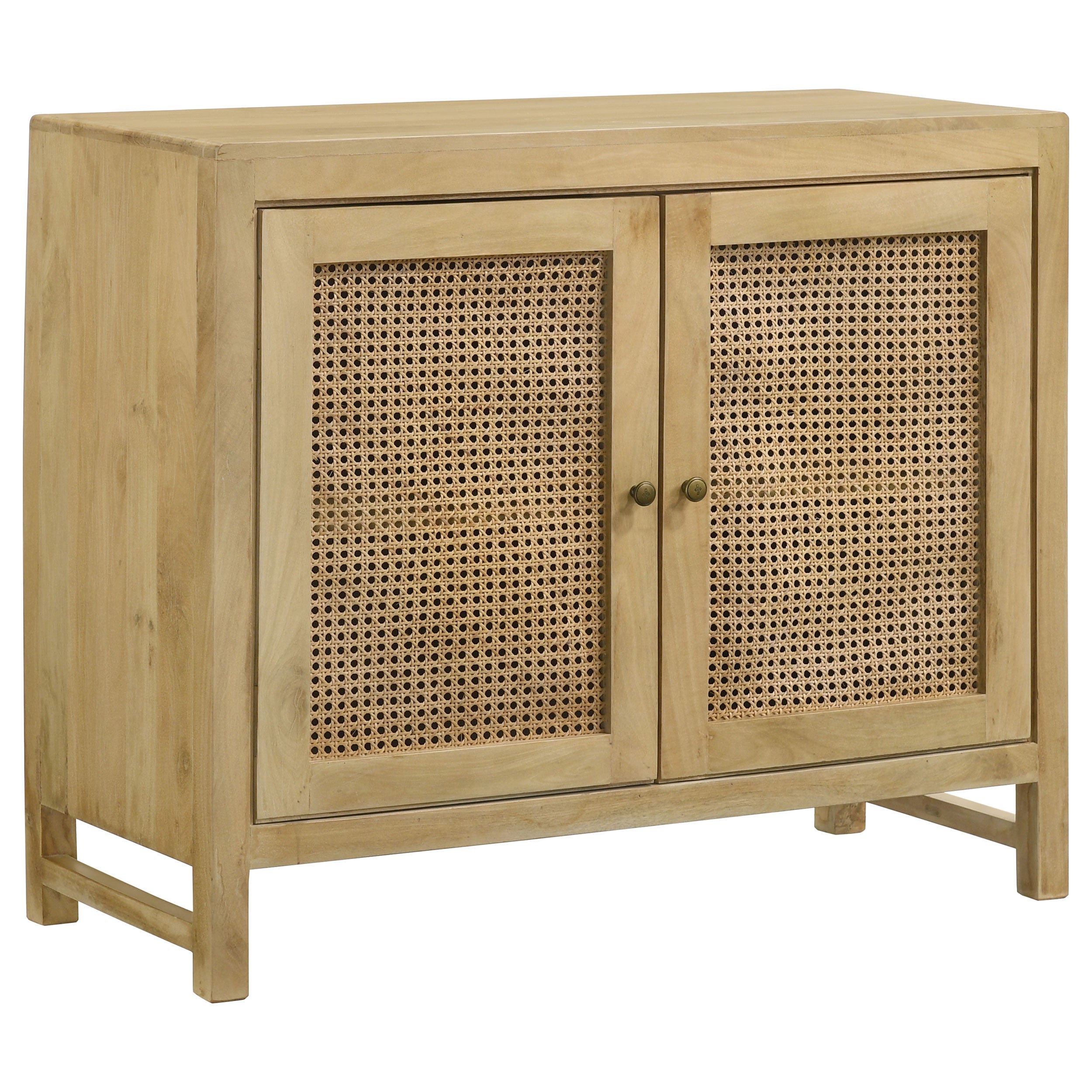 Orleans Furniture - Coaster - Zamora 2-door Wood Accent Cabinet with Woven Cane Natural - 953555