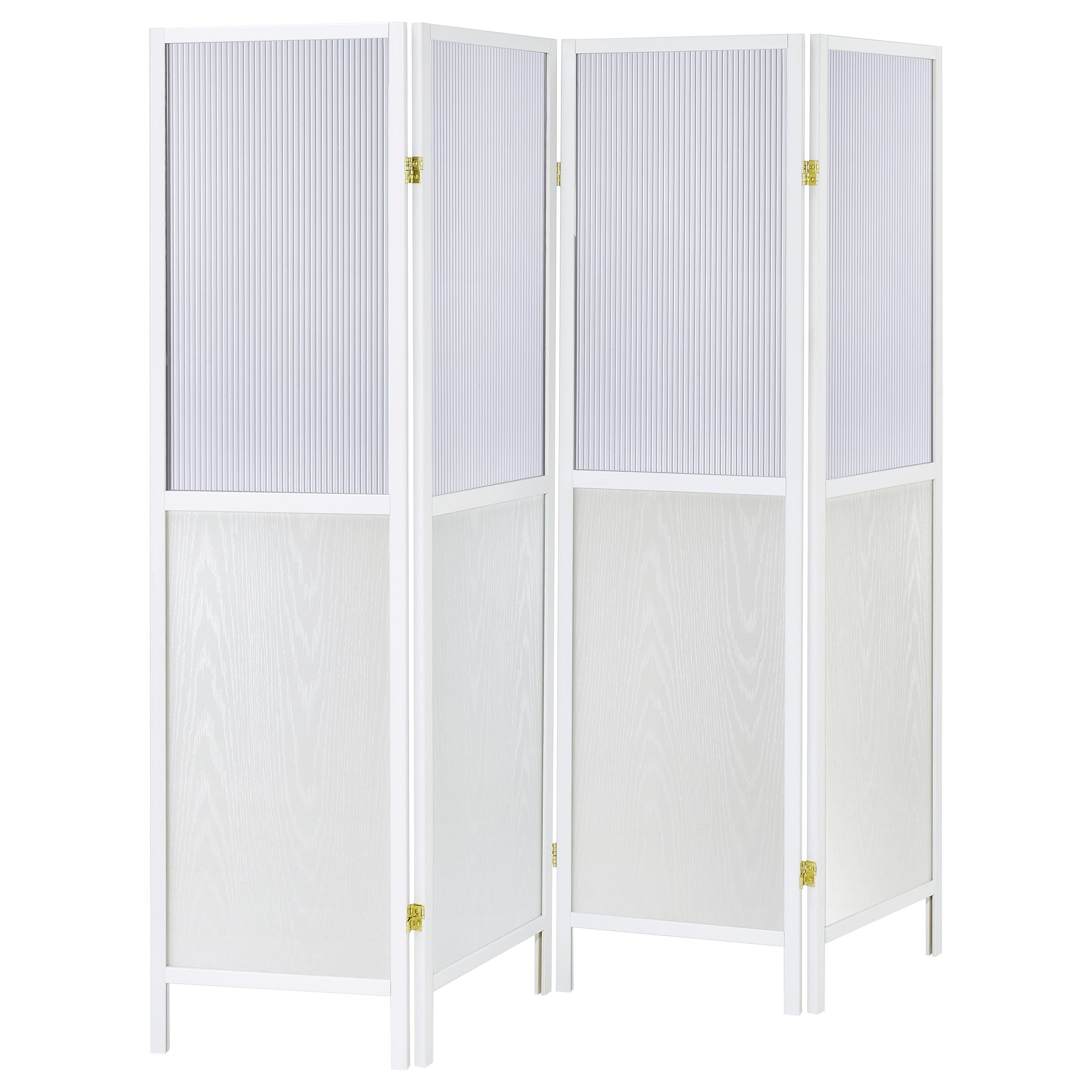 Orleans Furniture - Coaster - Mattison 4-Panel Room Divider Folding Shoji Screen White - 960122