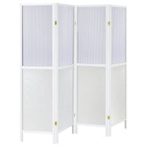 Orleans Furniture - Coaster - Mattison 4-Panel Room Divider Folding Shoji Screen White - 960122