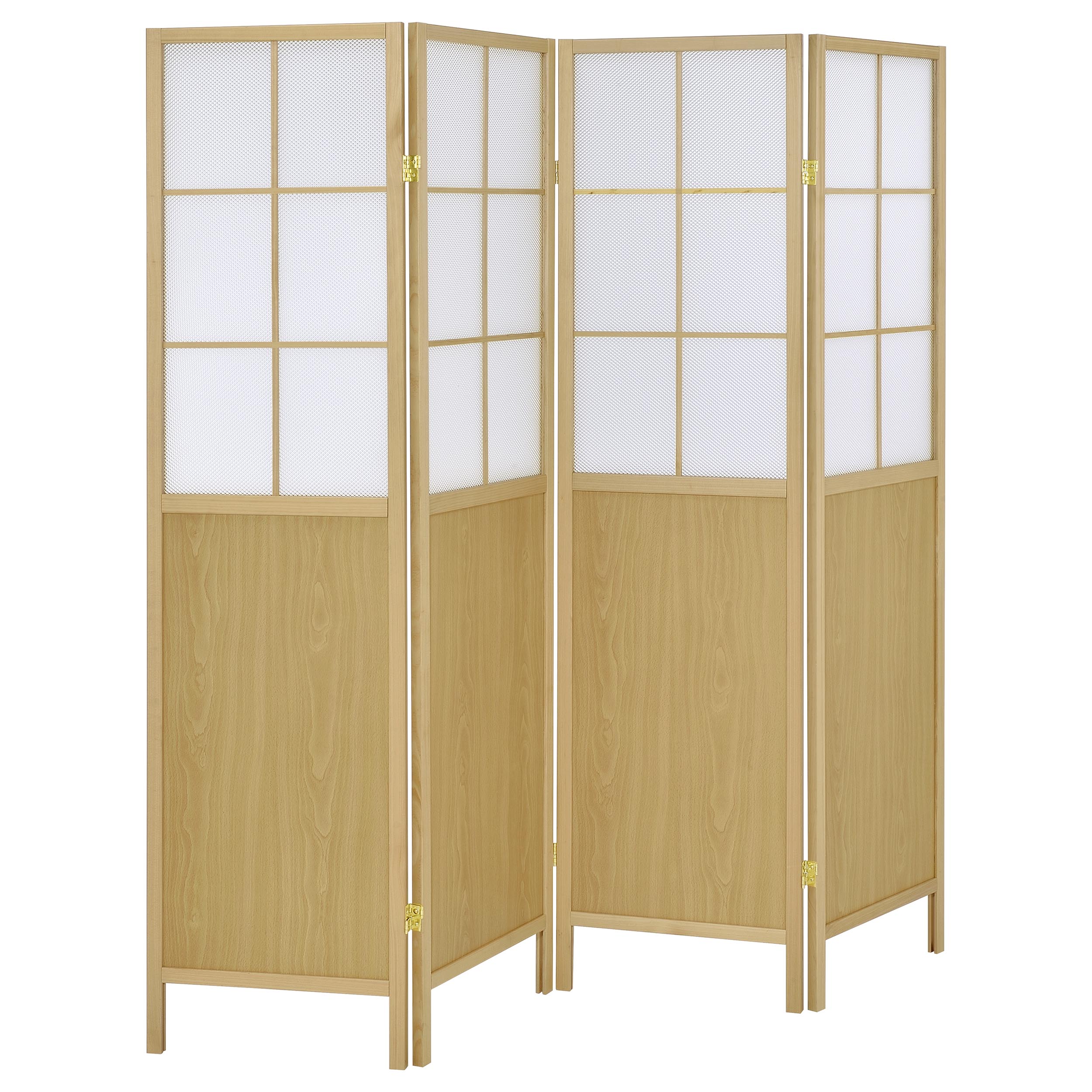 Orleans Furniture - Coaster - Edwards 4-Panel Room Divider Folding Shoji Screen Natural - 960123
