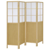 Orleans Furniture - Coaster - Edwards 4-Panel Room Divider Folding Shoji Screen Natural - 960123