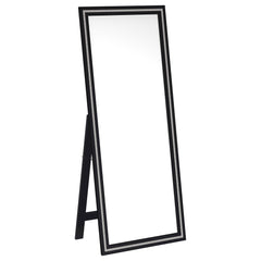 Orleans Furniture - Coaster - Windrose 28 x 67 Inch Tempered LED Standing Mirror Black - 960962